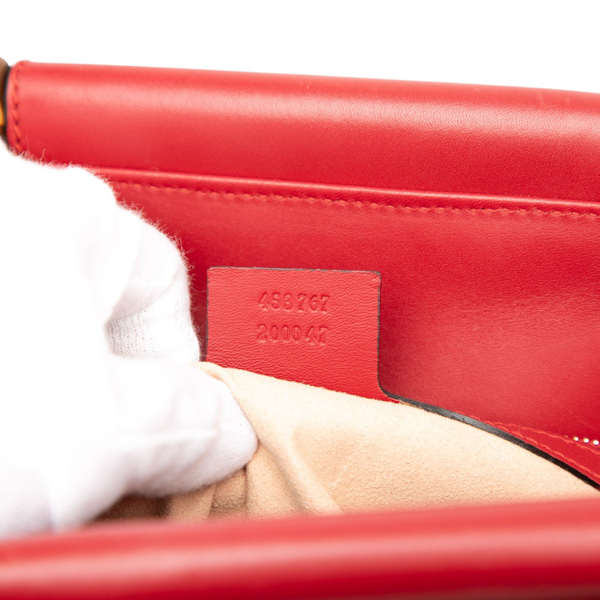 Small Leather Bamboo Nymphaea Satchel - Image 6