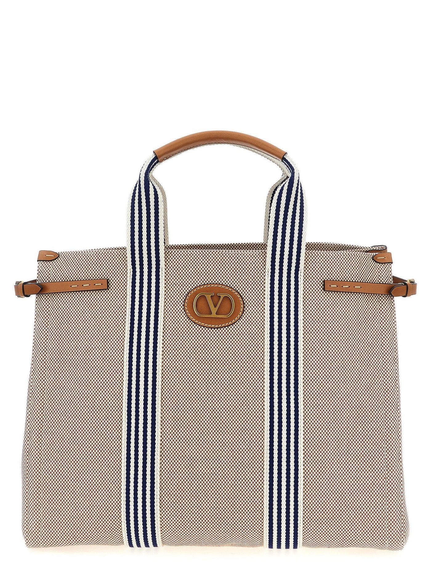 Valentino Garavani Antibes Tote Bag — Beige