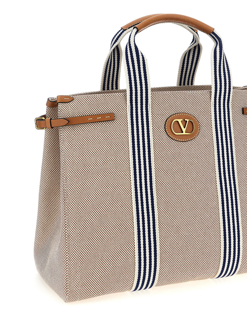Valentino Garavani Antibes Tote Bag — Beige