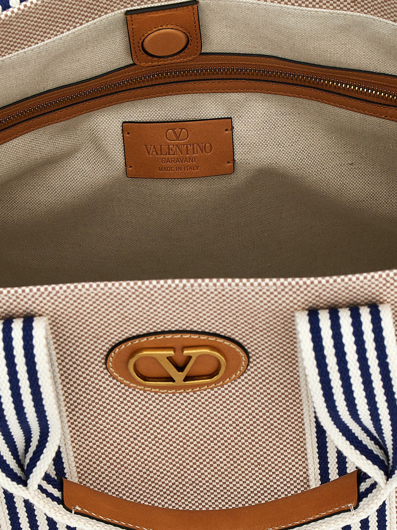 Valentino Garavani Antibes Tote Bag — Beige
