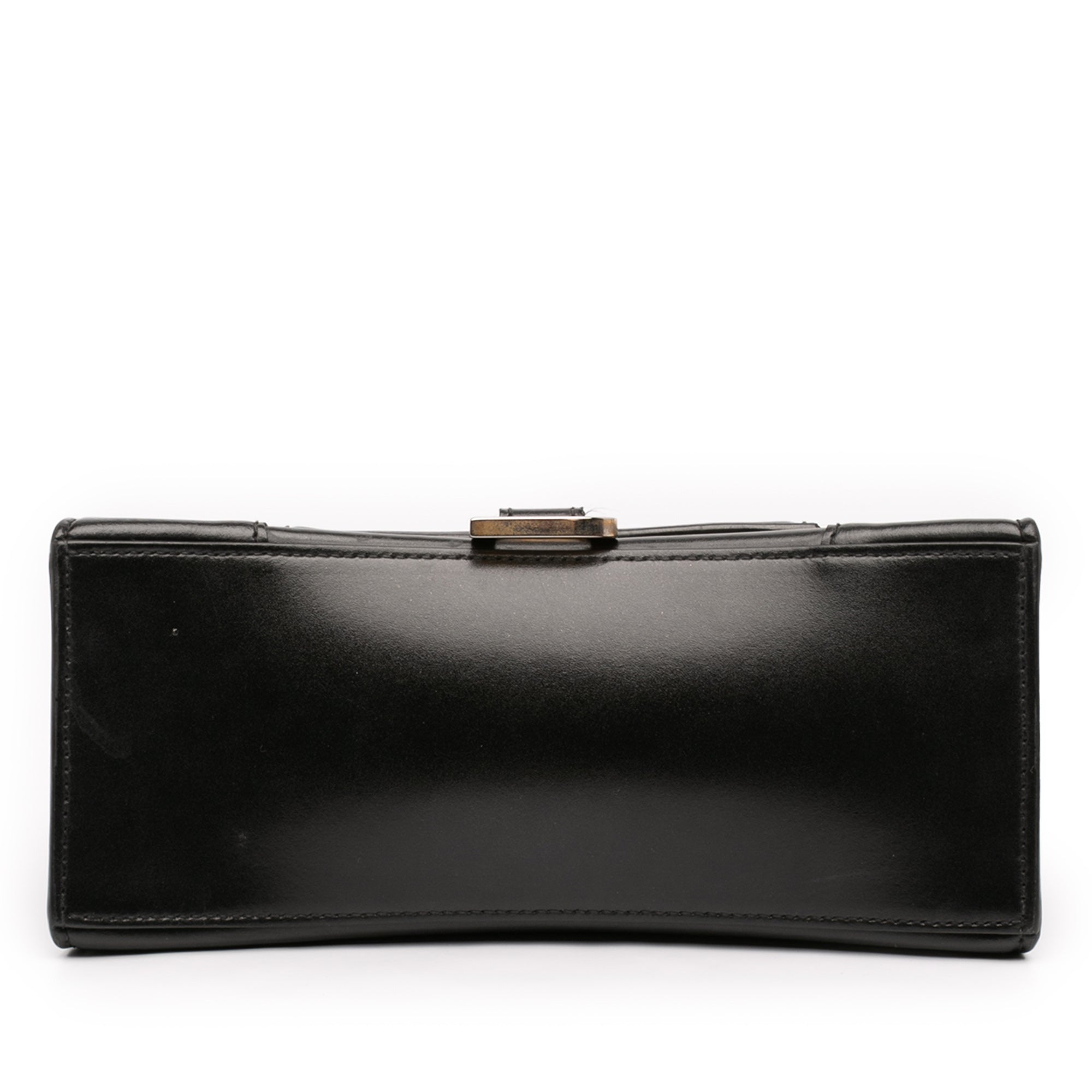 Small Shiny Box Calfskin Hourglass Top Handle Bag - Image 3