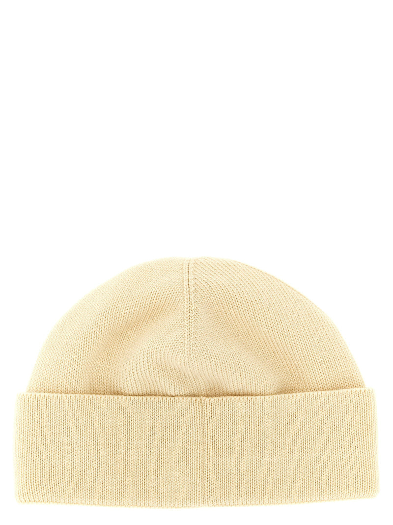 Valentino Garavani Embroidered Virgin Wool Beanie — Cream Beanies