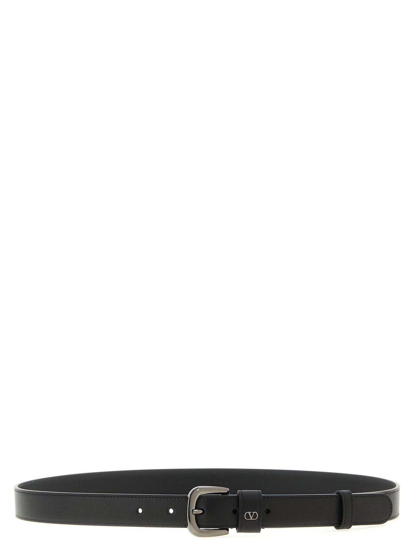 Valentino Garavani Belt — Black Calf Leather