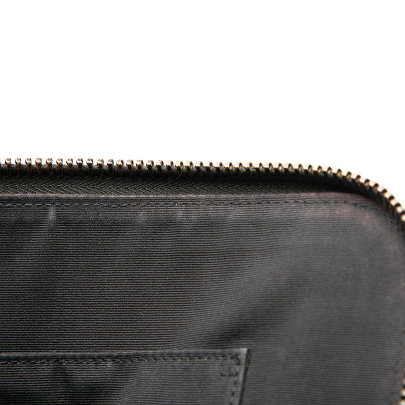 Croc Embossed Leather Clutch - Image 7