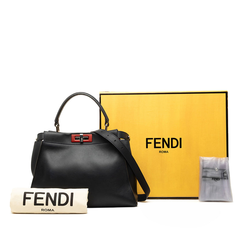 Medium Leather Peekaboo Iconic Satchel - Image 8
