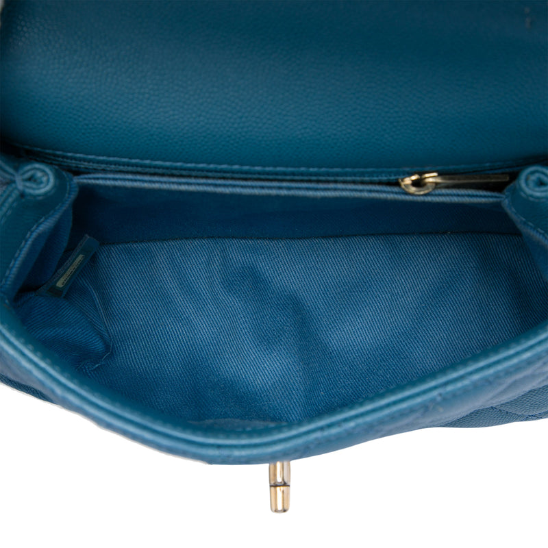 Mini Caviar Coco Top Handle Bag - Image 4