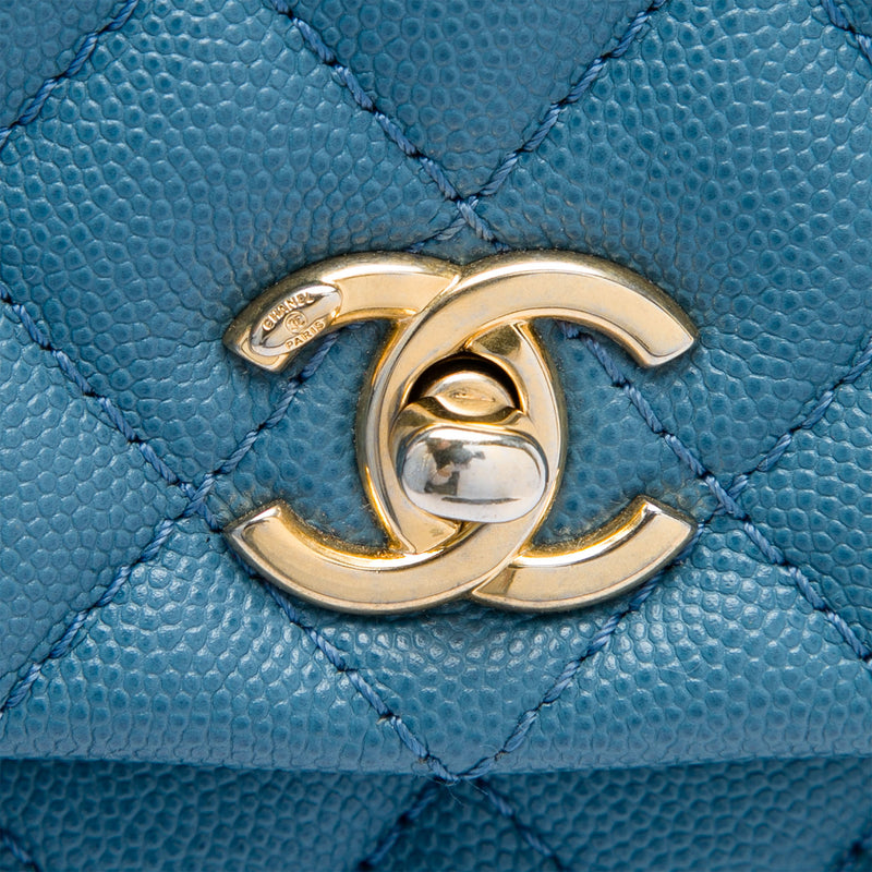 Mini Caviar Coco Top Handle Bag - Image 5