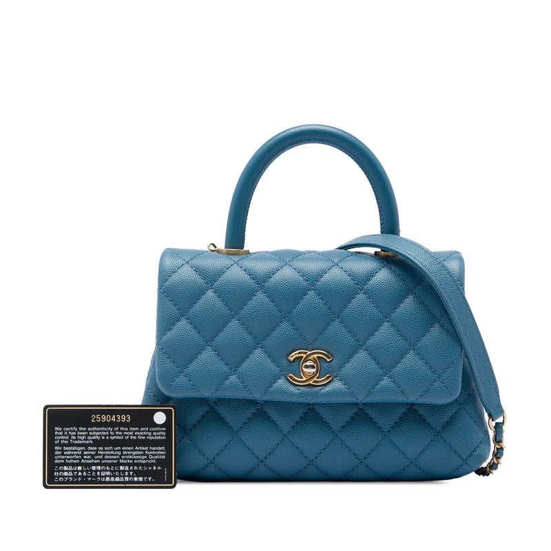 Mini Caviar Coco Top Handle Bag - Image 7