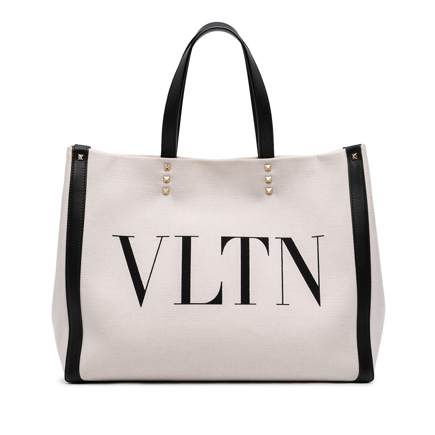 Medium Canvas Rockstud VLTN Tote - Image 1