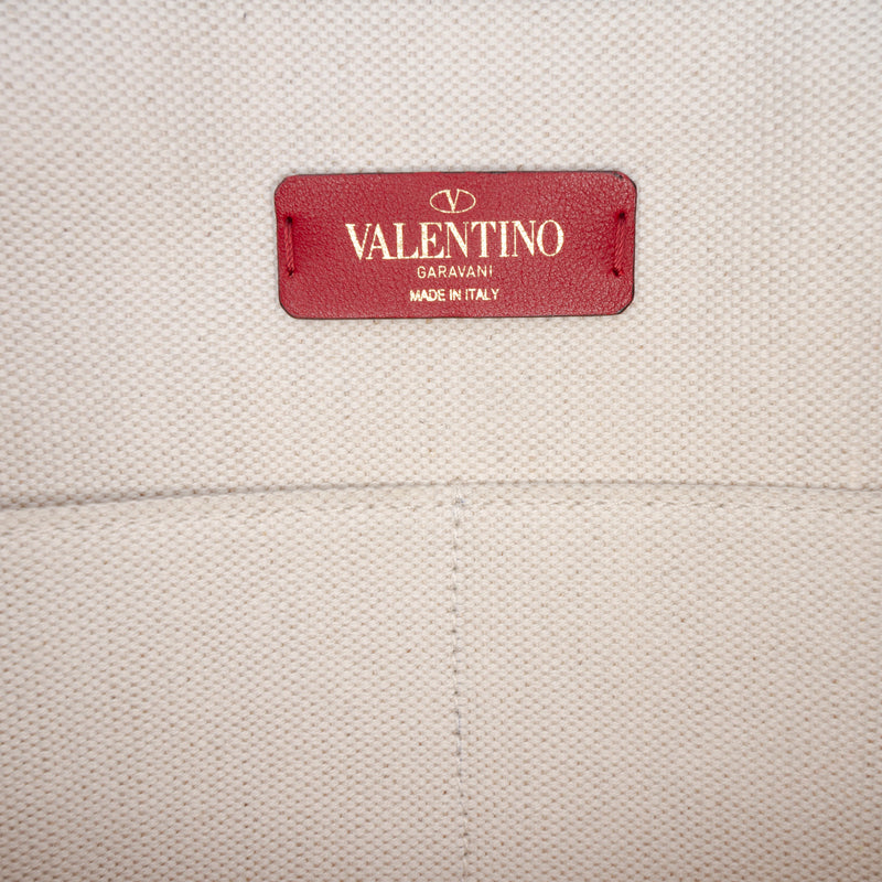 Medium Canvas Rockstud VLTN Tote - Image 5