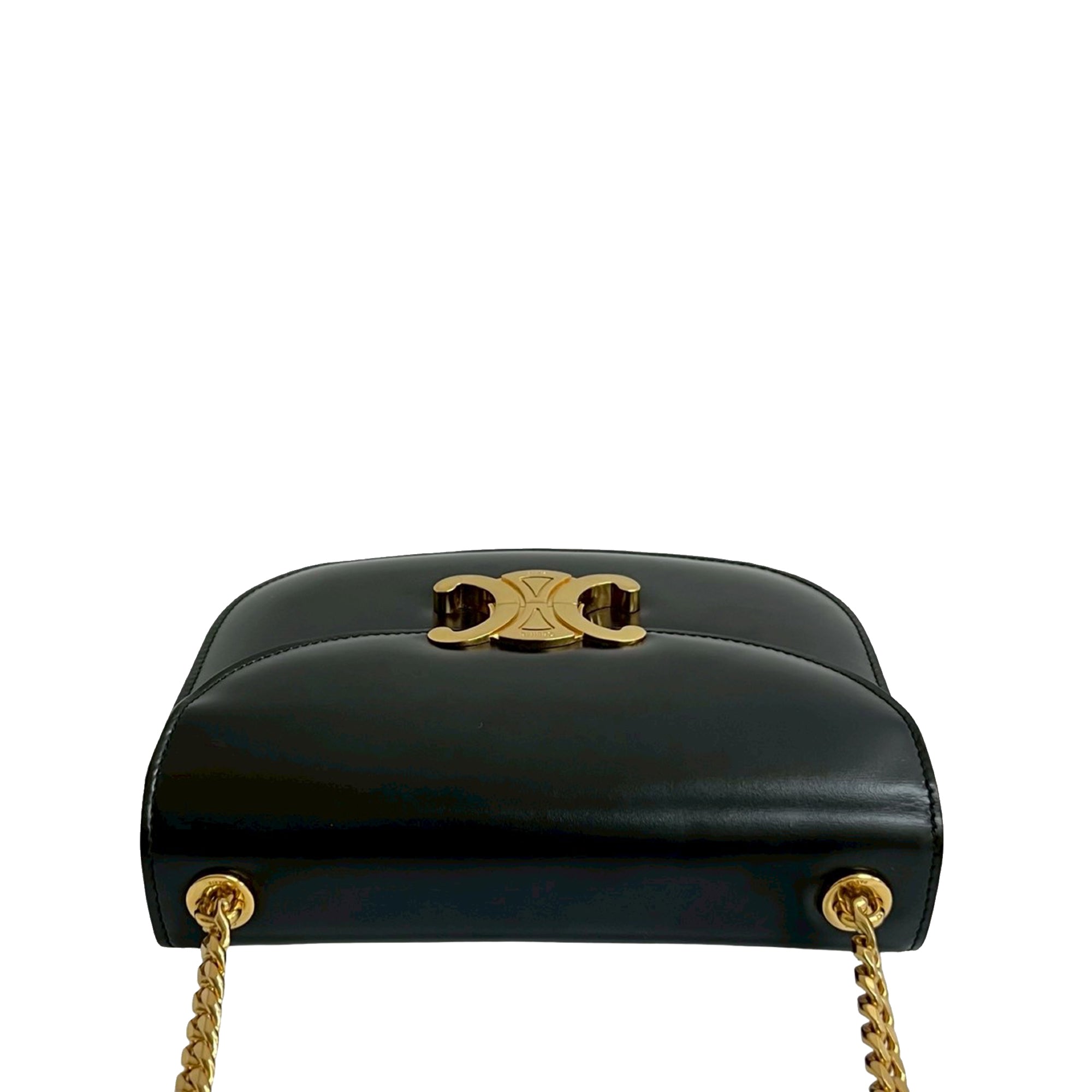 Teen Shiny Calfskin Triomphe Besace Clea Chain Crossbody - Image 3