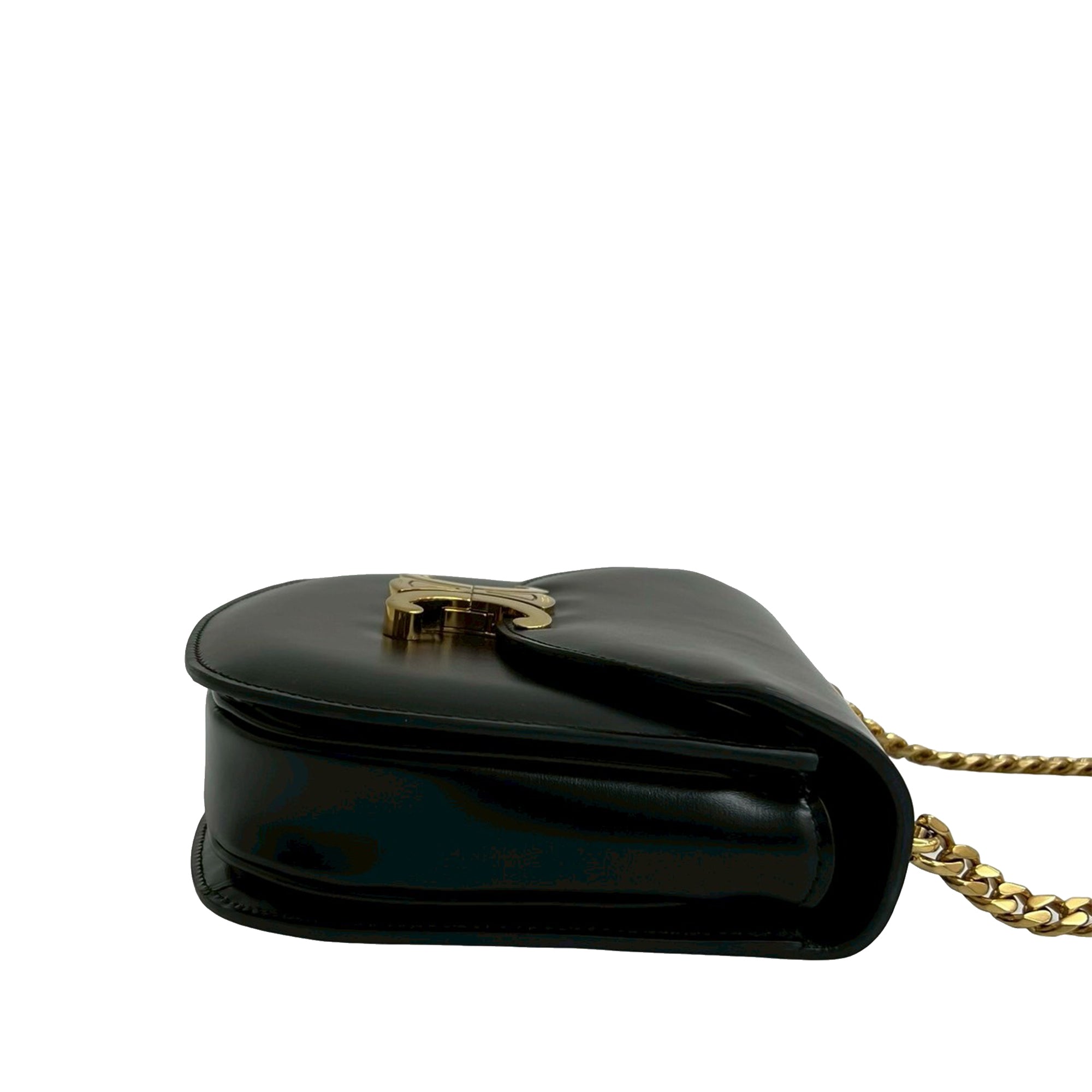 Teen Shiny Calfskin Triomphe Besace Clea Chain Crossbody - Image 5