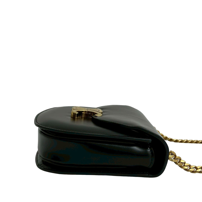 Teen Shiny Calfskin Triomphe Besace Clea Chain Crossbody - Image 5