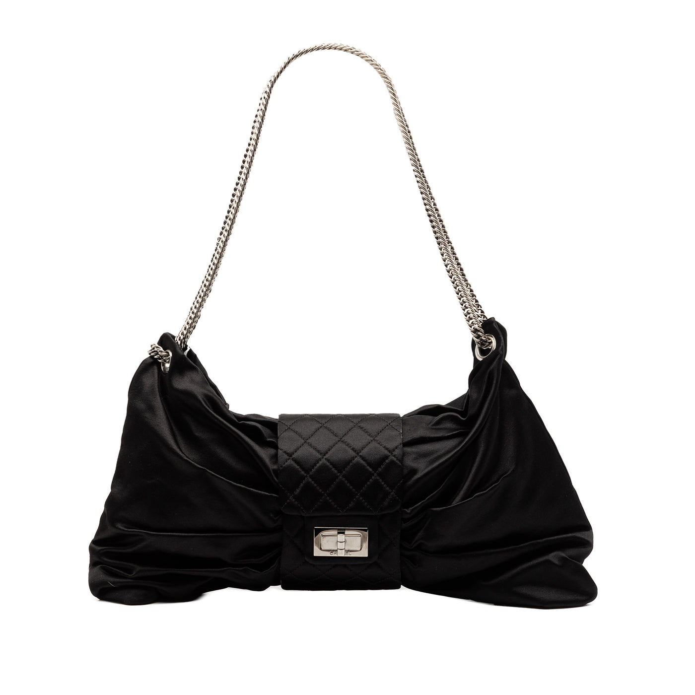 Medium Satin Bow Mademoiselle Shoulder Bag - Image 1