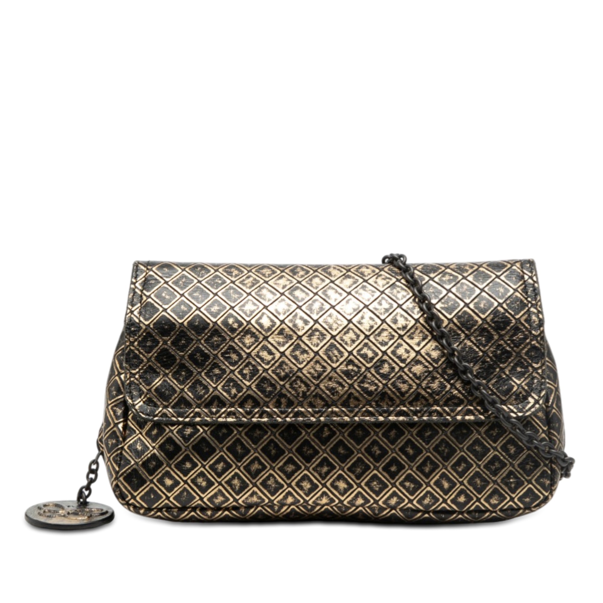 Metallic Calfskin Intrecciomirage Chain Flap Crossbody - Image 1