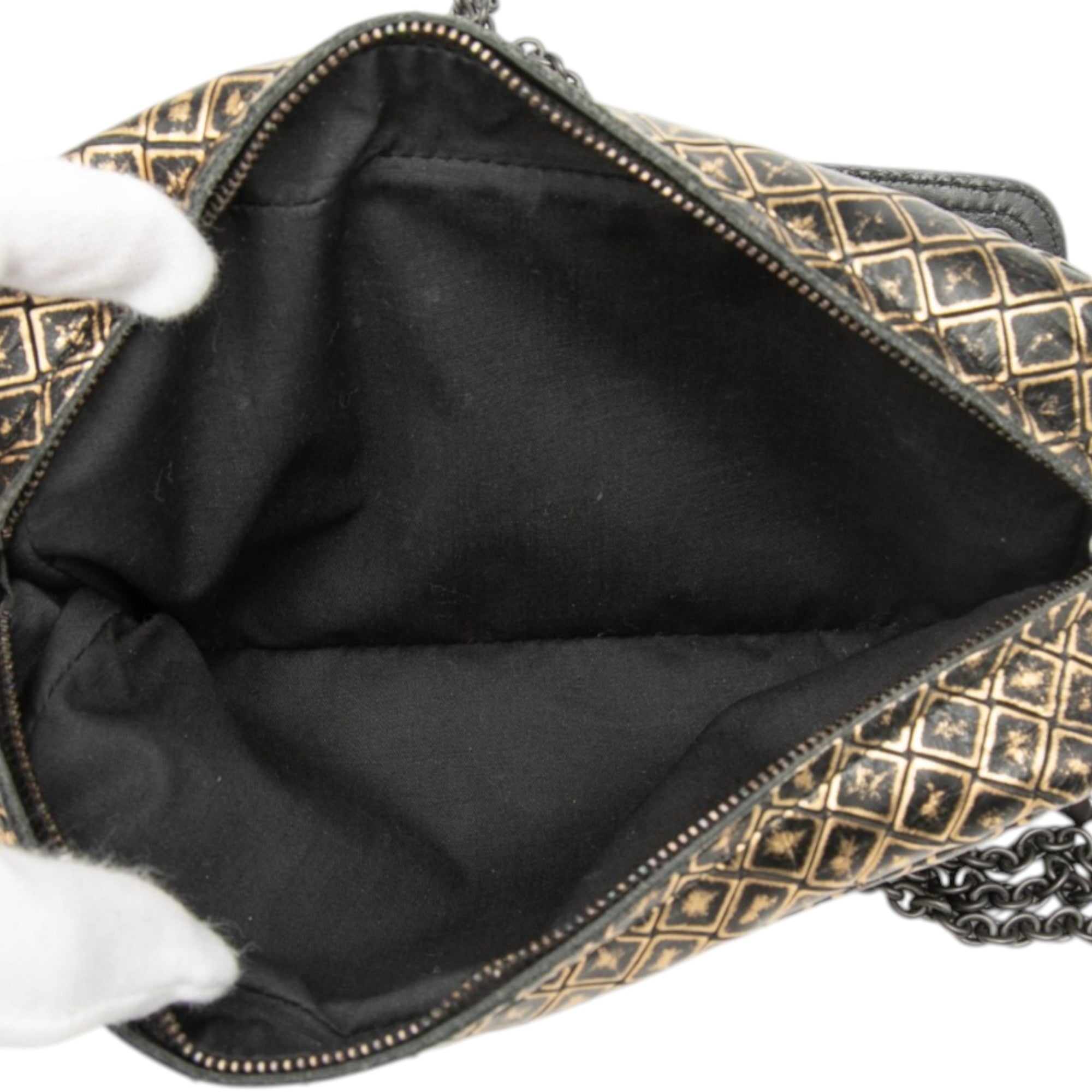 Metallic Calfskin Intrecciomirage Chain Flap Crossbody - Image 4