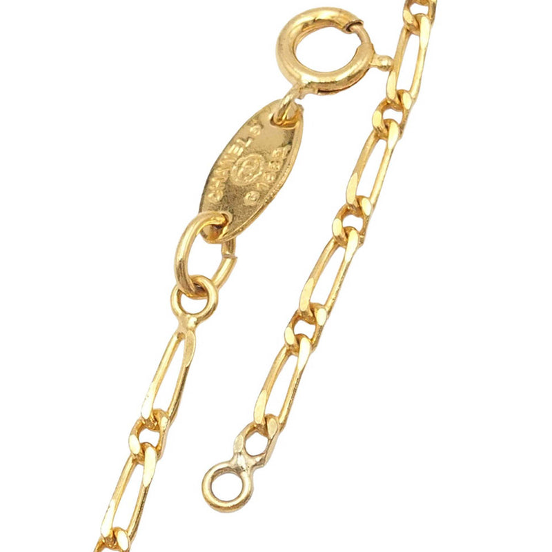 CC Gold Plated Strass Round Pendant Necklace - Image 8