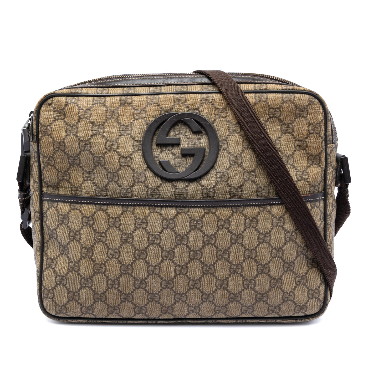 GG Supreme Interlocking G Crossbody - Image 1