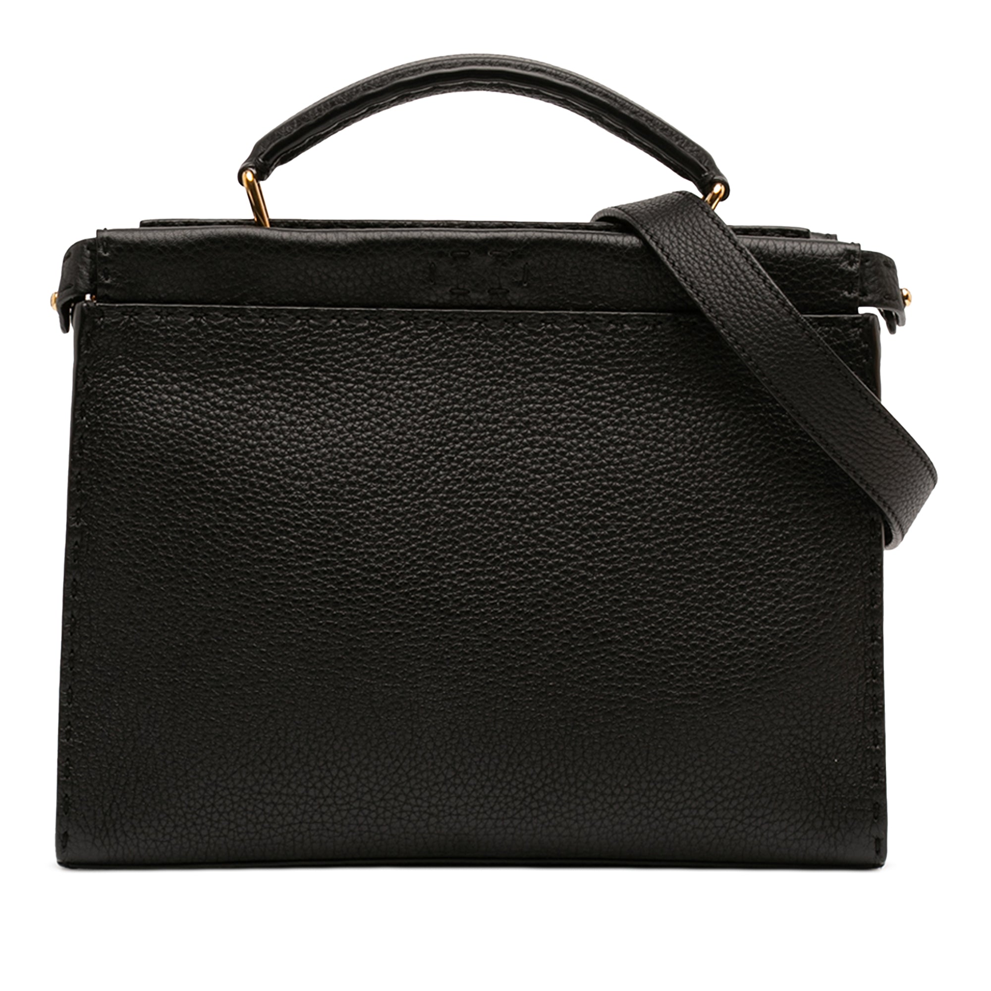 Mini Calfskin Romano Selleria Peekaboo Iconic Fit Satchel - Image 1
