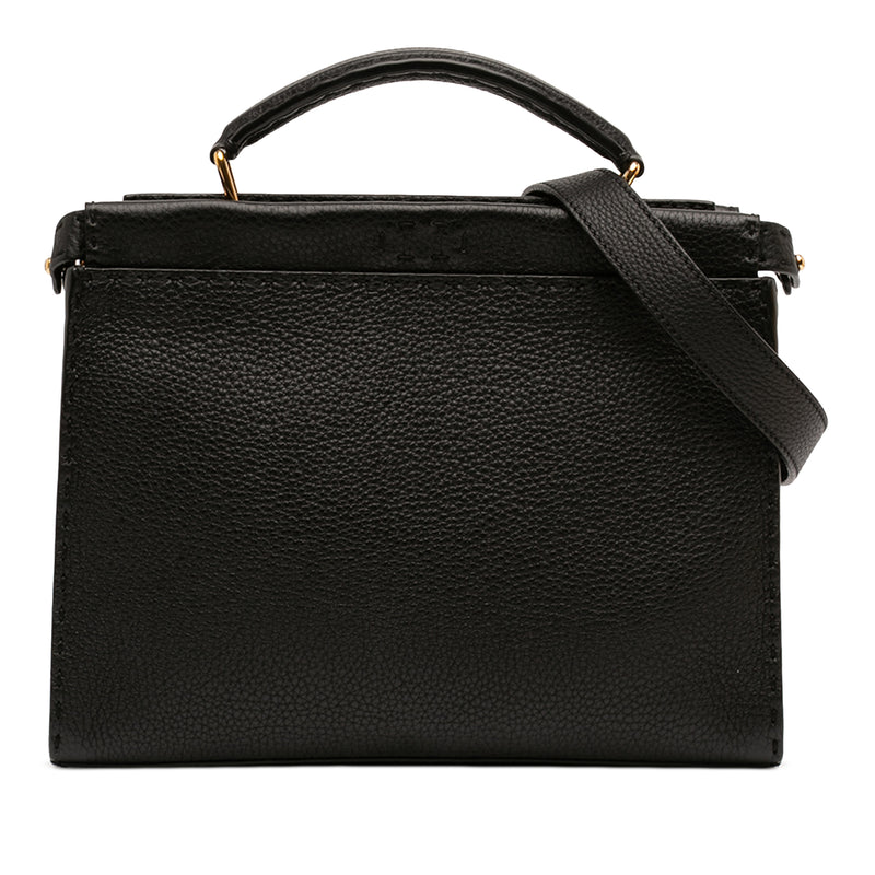 Mini Calfskin Romano Selleria Peekaboo Iconic Fit Satchel