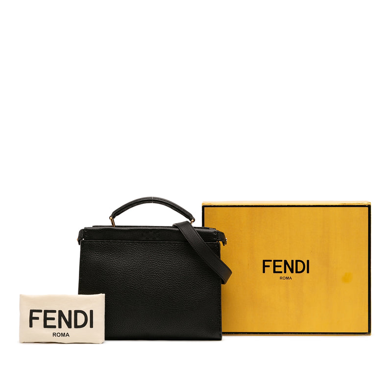 Mini Calfskin Romano Selleria Peekaboo Iconic Fit Satchel - Image 8