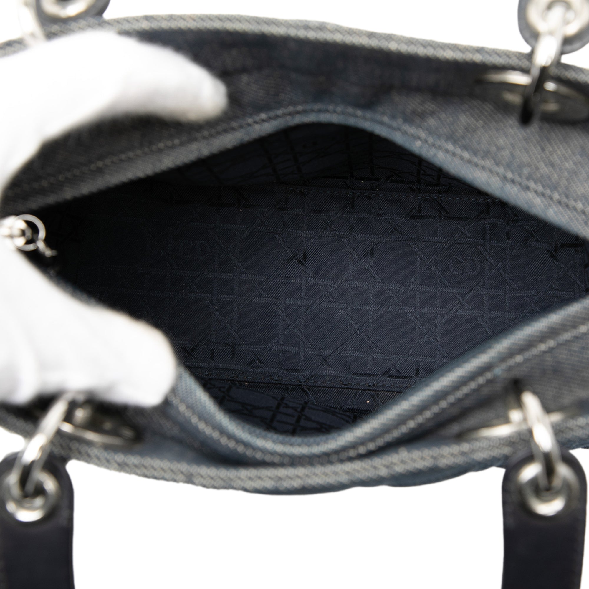 Medium Denim Cannage Lady Dior - Image 4