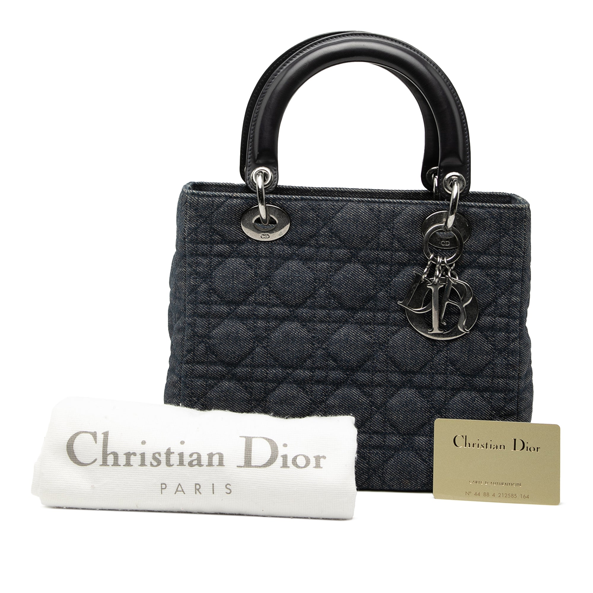 Medium Denim Cannage Lady Dior - Image 8