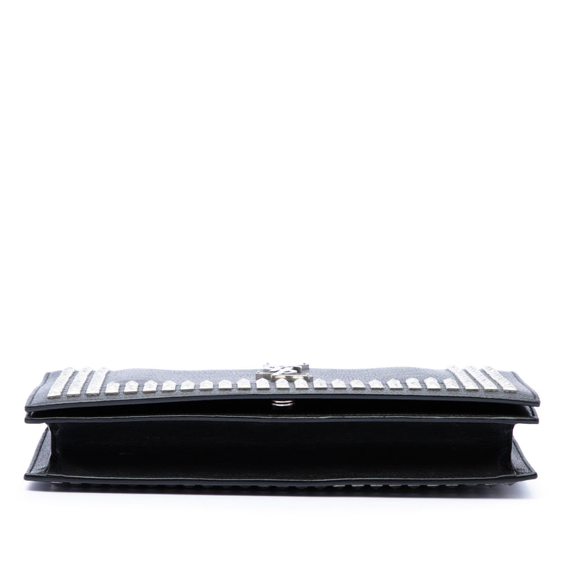 Studded Leather Monogram Clutch - Image 3