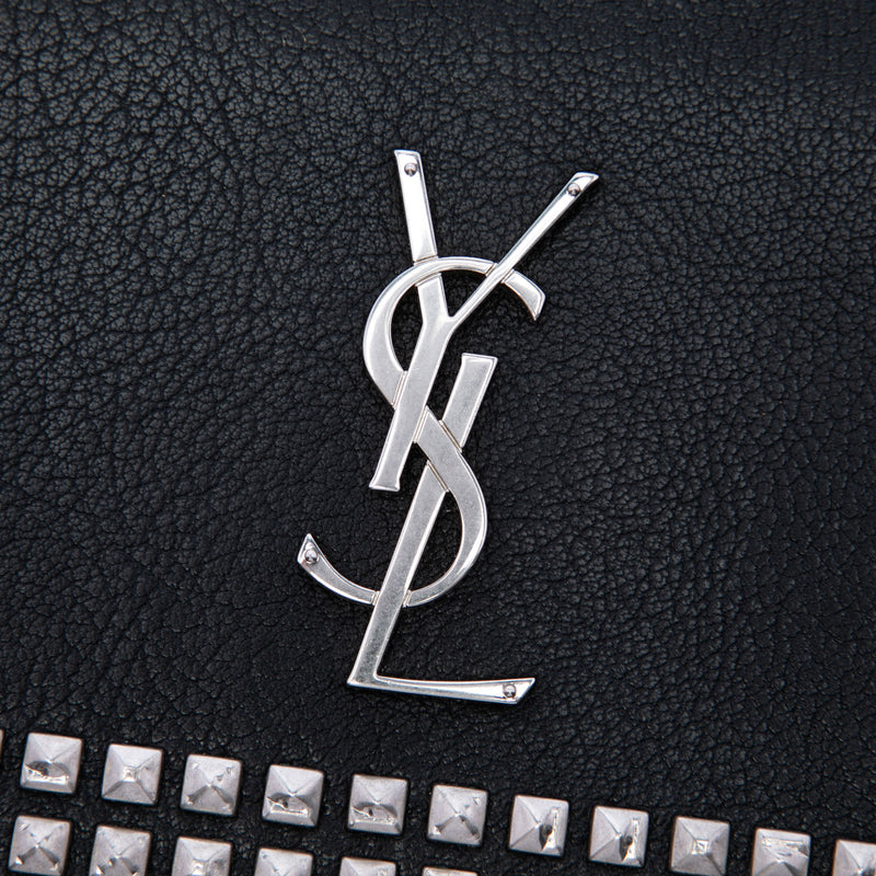 Studded Leather Monogram Clutch - Image 5