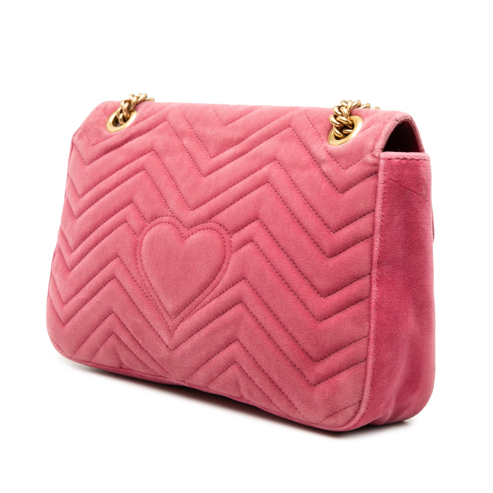 Large GG Marmont Matelasse Velvet Embroidered Blind For Love Shoulder Bag - Image 2