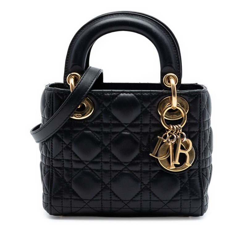 Mini Lambskin Cannage Lady Dior