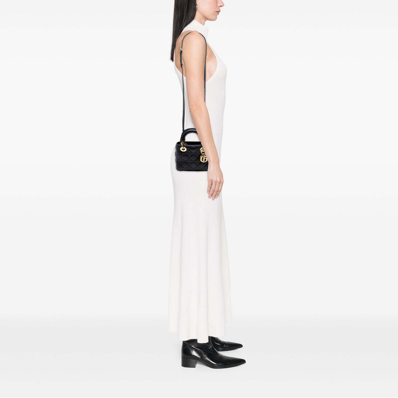 Mini Lambskin Cannage Lady Dior - Image 6