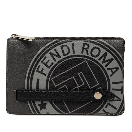 Grained Leather Roma Selleria Zip Clutch - Image 1