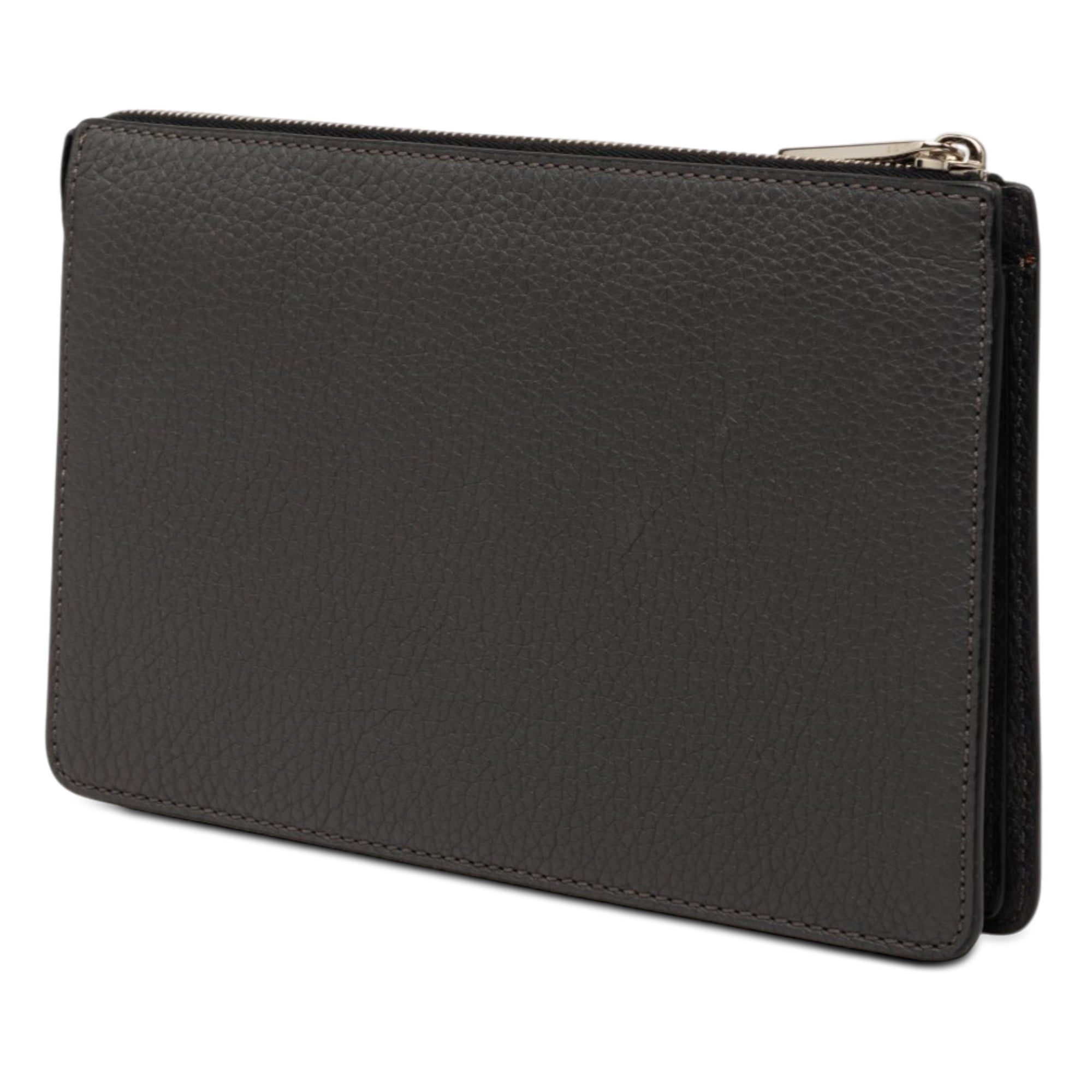 Grained Leather Roma Selleria Zip Clutch - Image 2