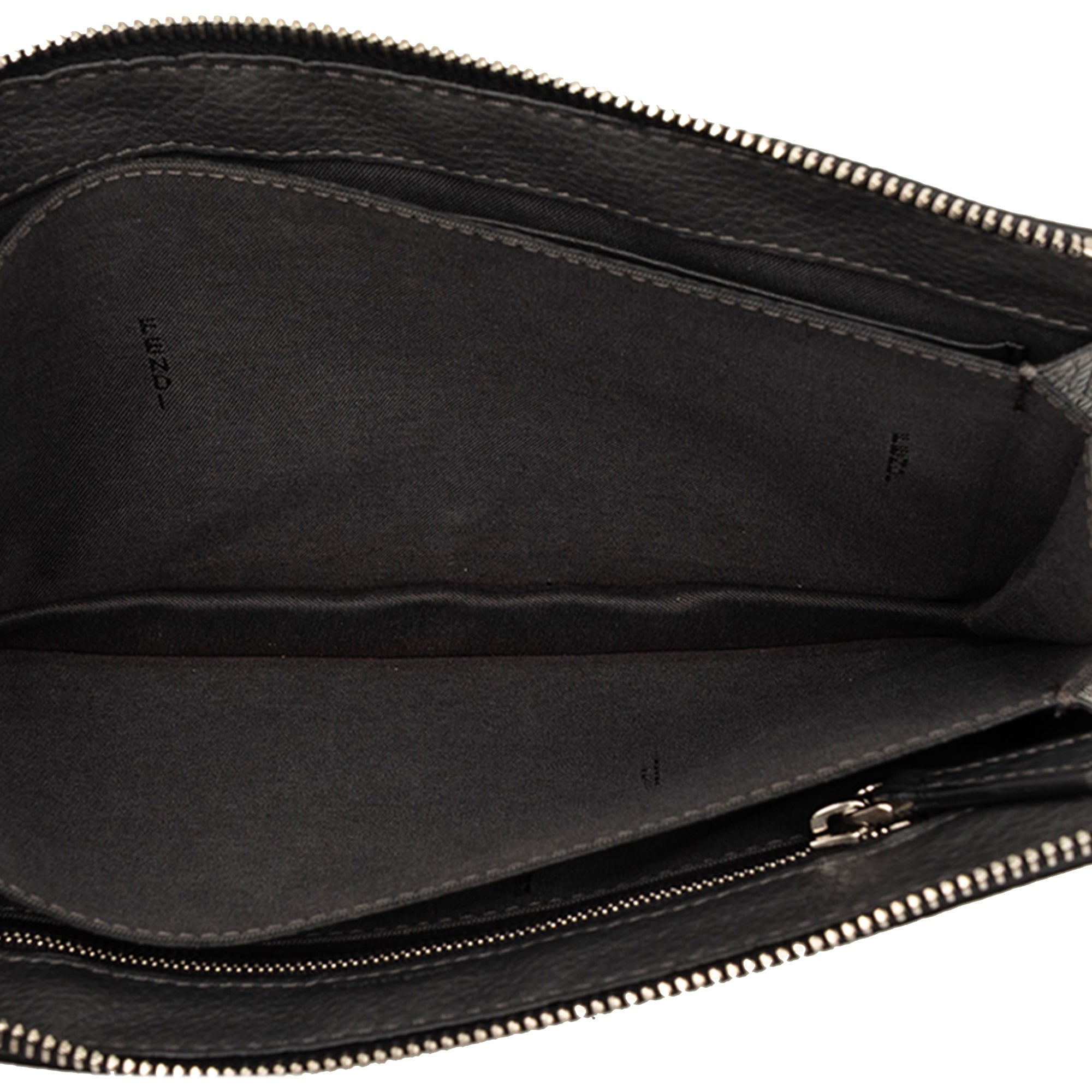 Grained Leather Roma Selleria Zip Clutch - Image 4