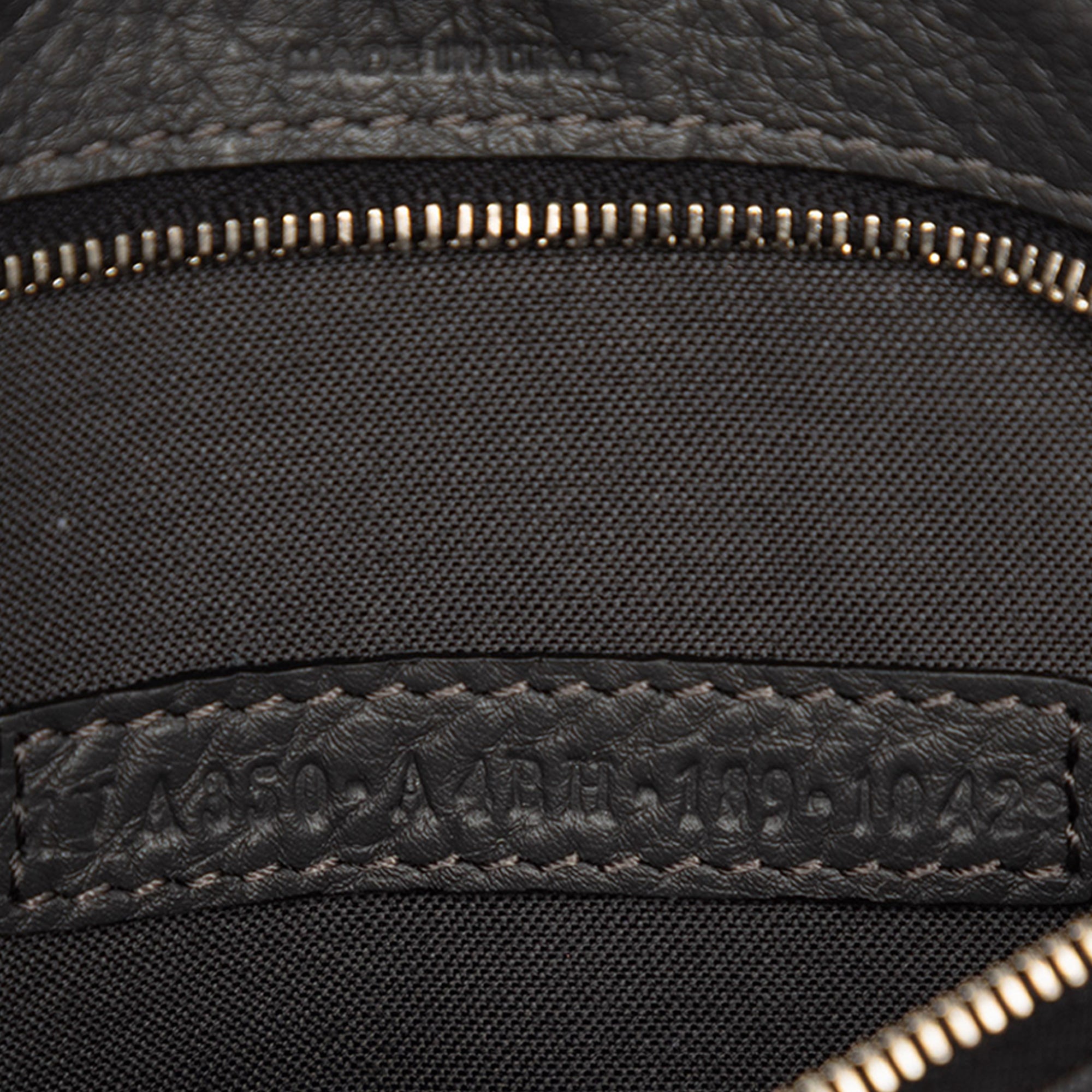 Grained Leather Roma Selleria Zip Clutch - Image 6