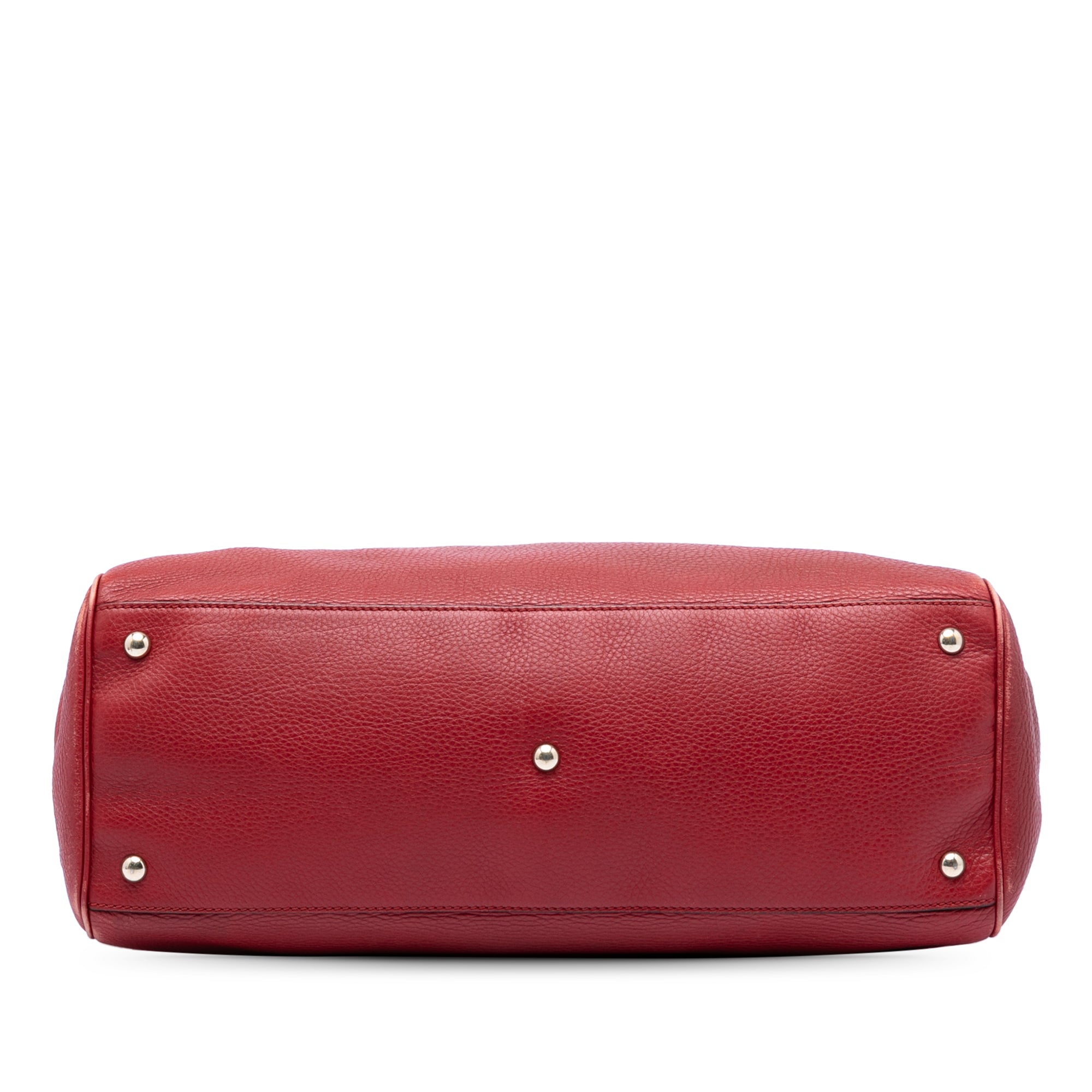 Large Calfskin Bamboo Shopper Satchel - Image 3