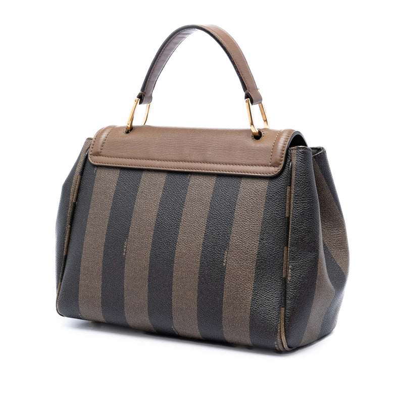 Pequin Coated Canvas and Leather Silvana Satchel - Image 2