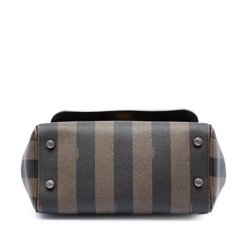 Pequin Coated Canvas and Leather Silvana Satchel - Image 3