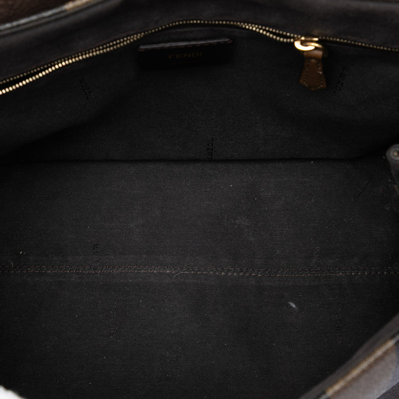 Pequin Coated Canvas and Leather Silvana Satchel - Image 4