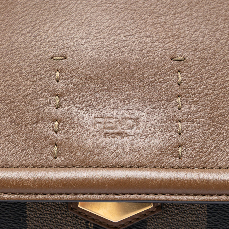 Pequin Coated Canvas and Leather Silvana Satchel - Image 5