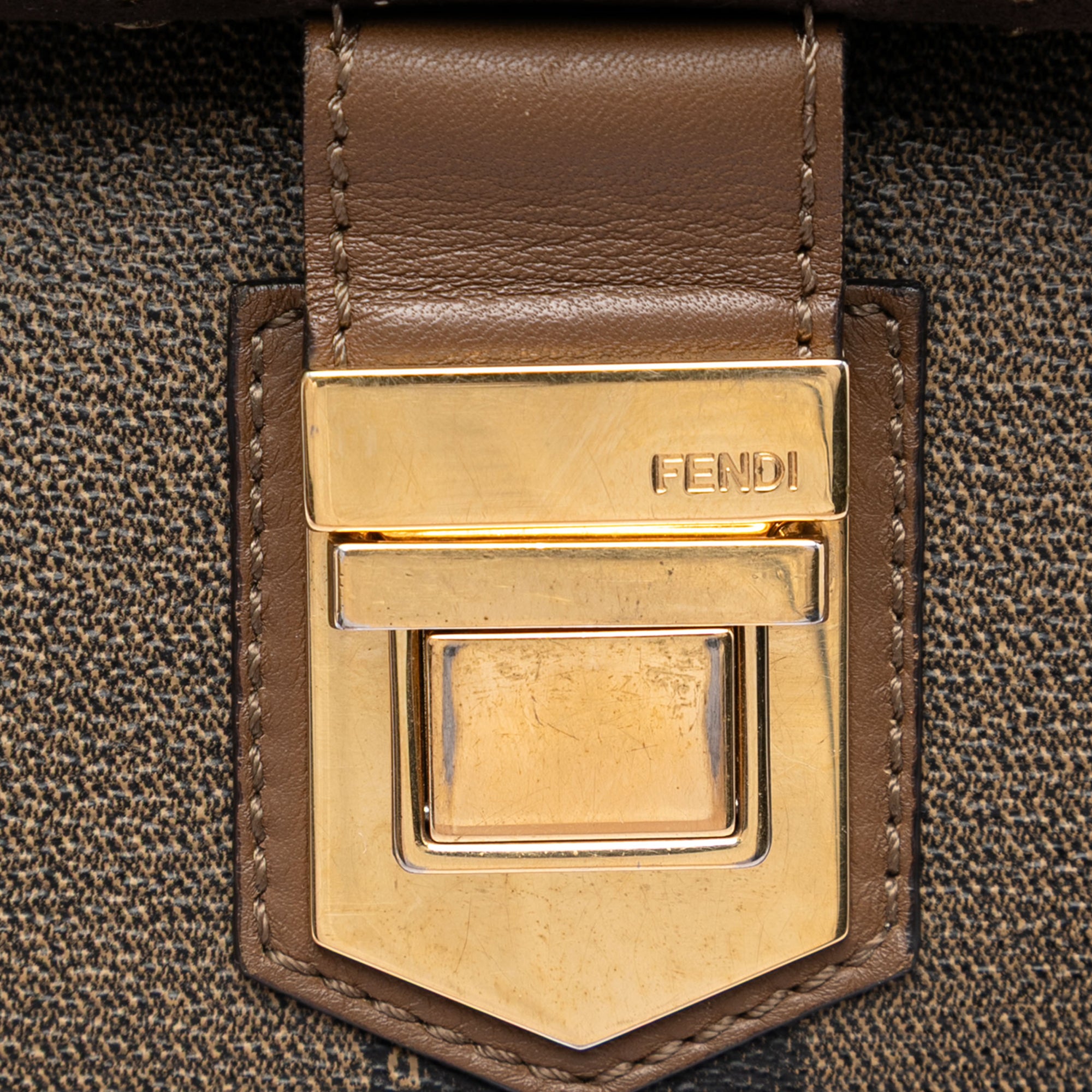 Pequin Coated Canvas and Leather Silvana Satchel - Image 6