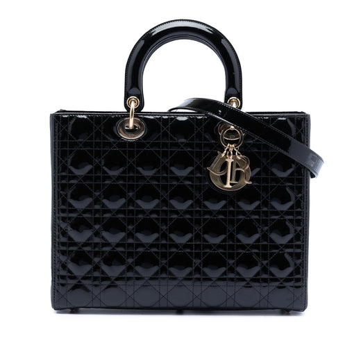 Large Patent Cannage Lady Dior - Image 1