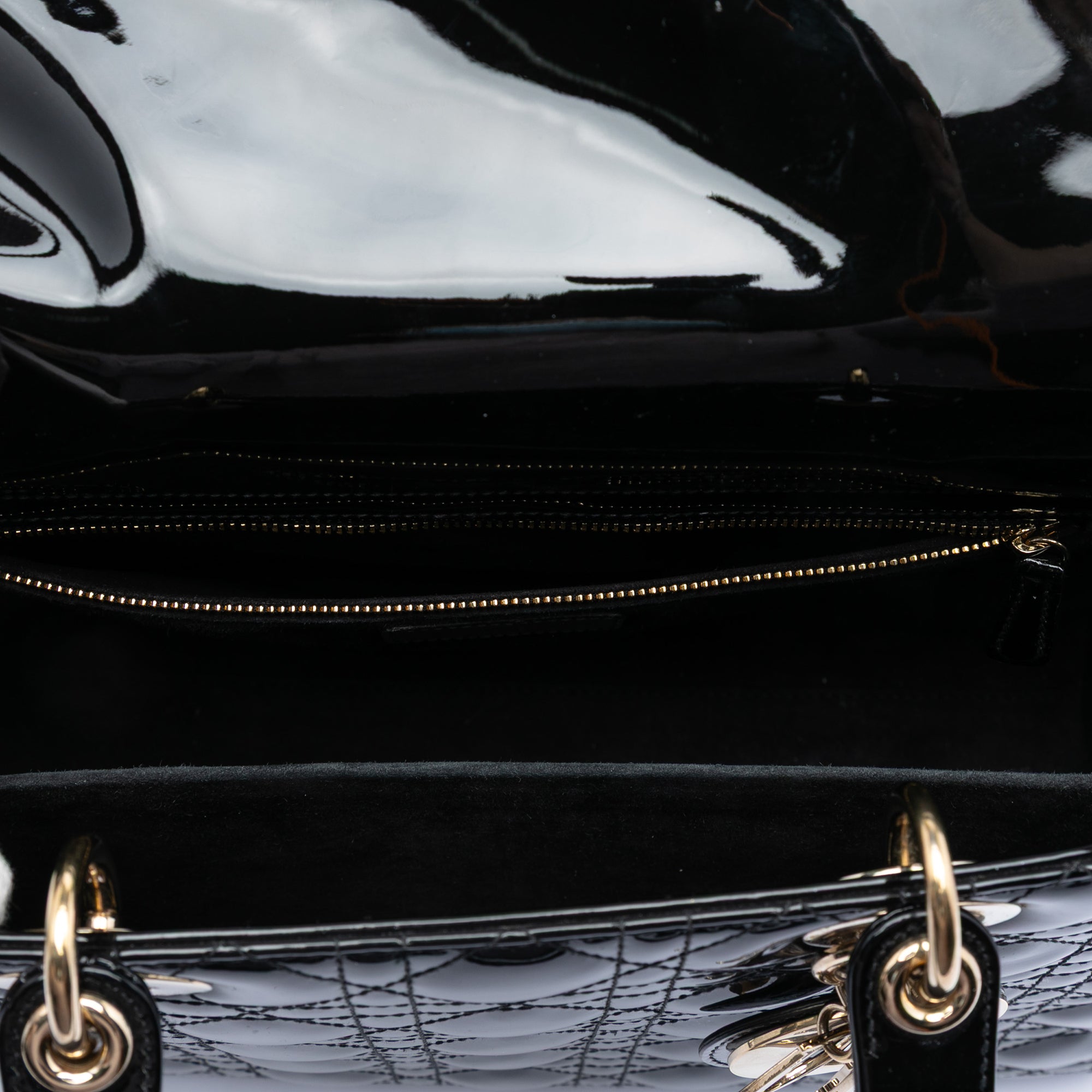 Large Patent Cannage Lady Dior - Image 4