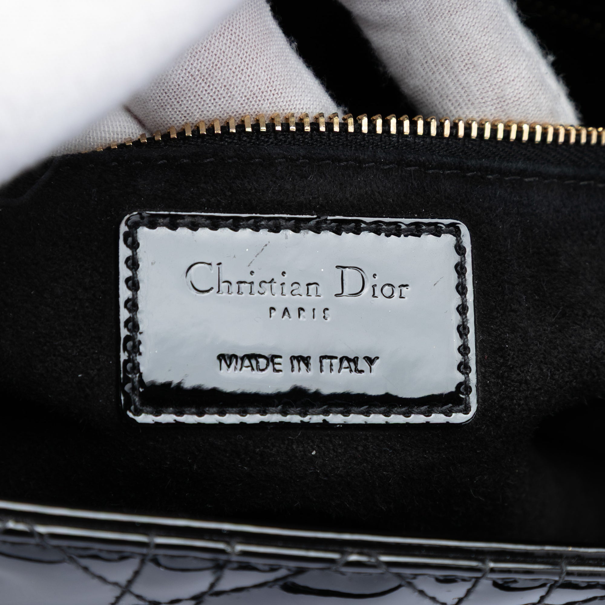 Large Patent Cannage Lady Dior - Image 5