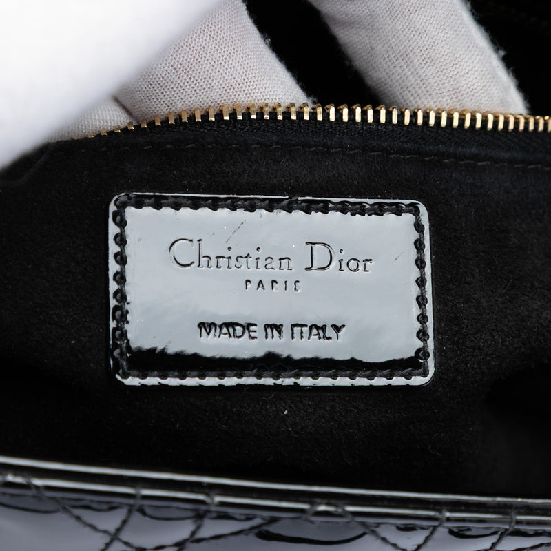 Large Patent Cannage Lady Dior - Image 5