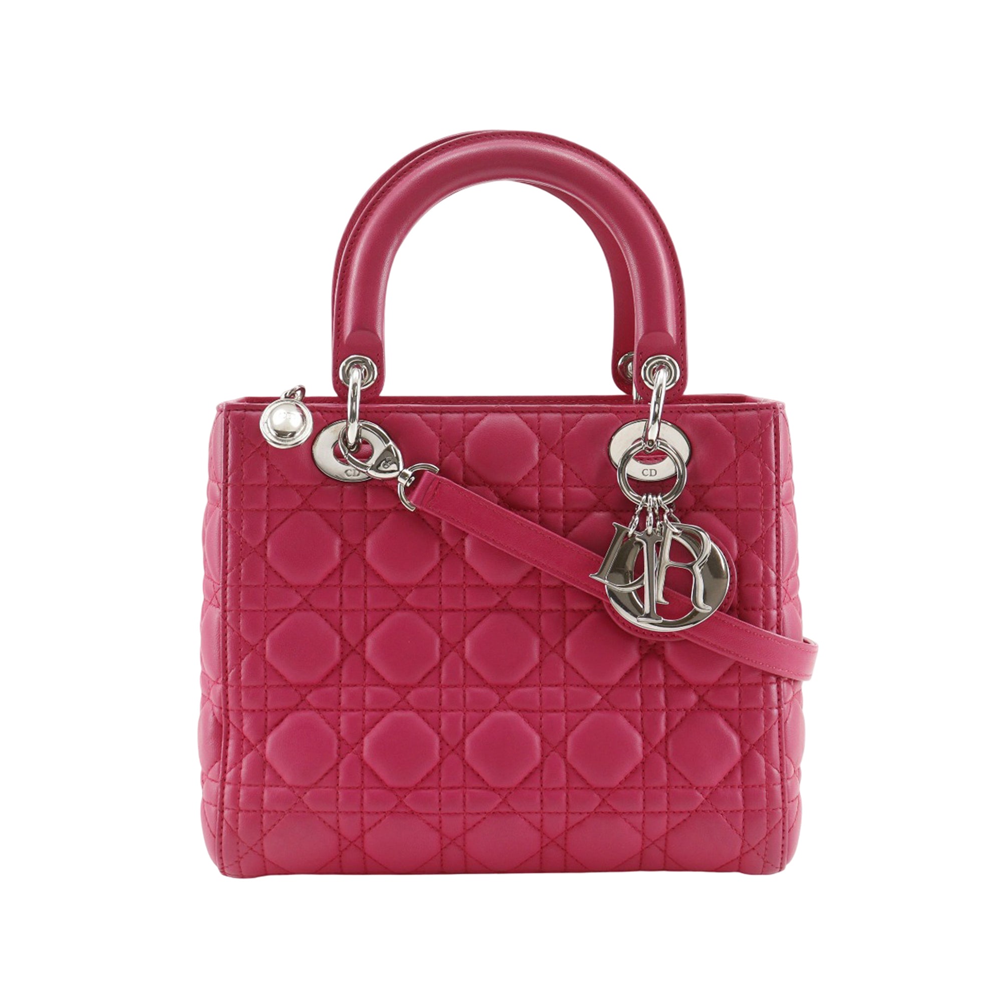 Medium Lambskin Cannage Lady Dior - Image 1