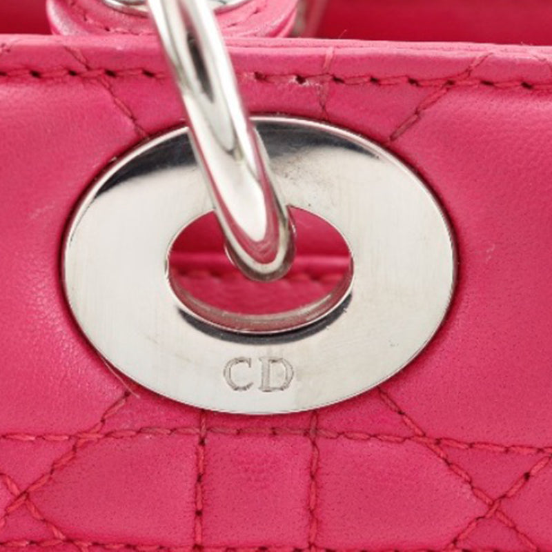 Medium Lambskin Cannage Lady Dior - Image 10