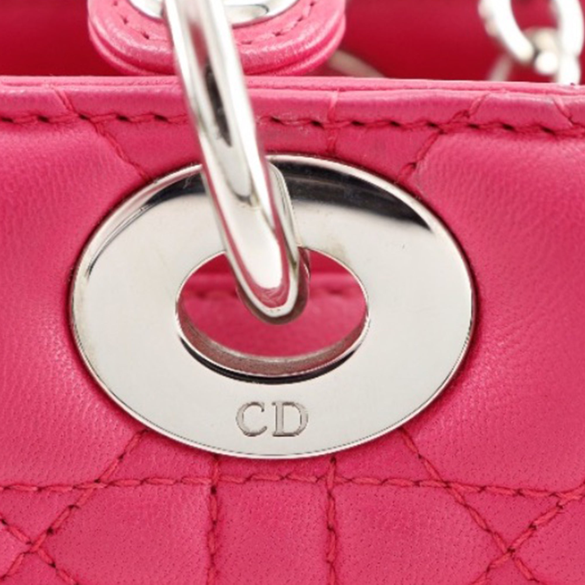 Medium Lambskin Cannage Lady Dior - Image 11