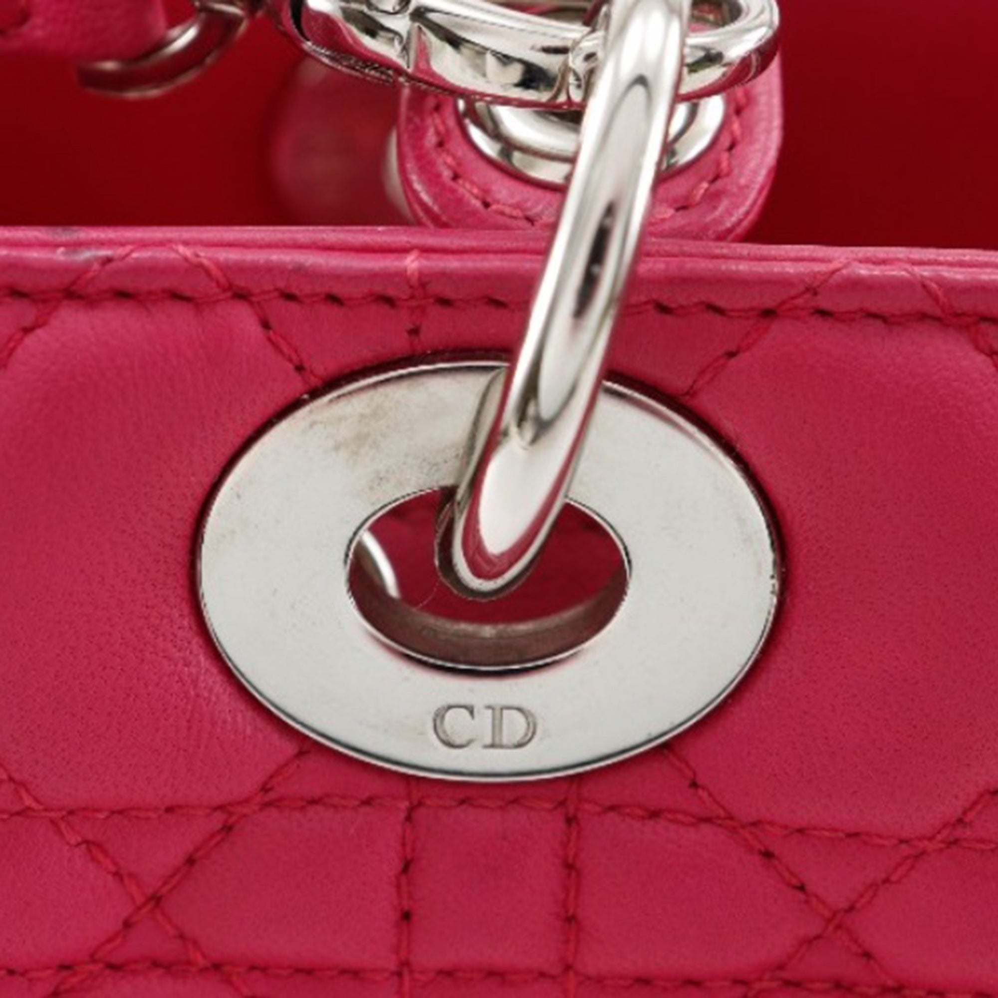 Medium Lambskin Cannage Lady Dior - Image 12
